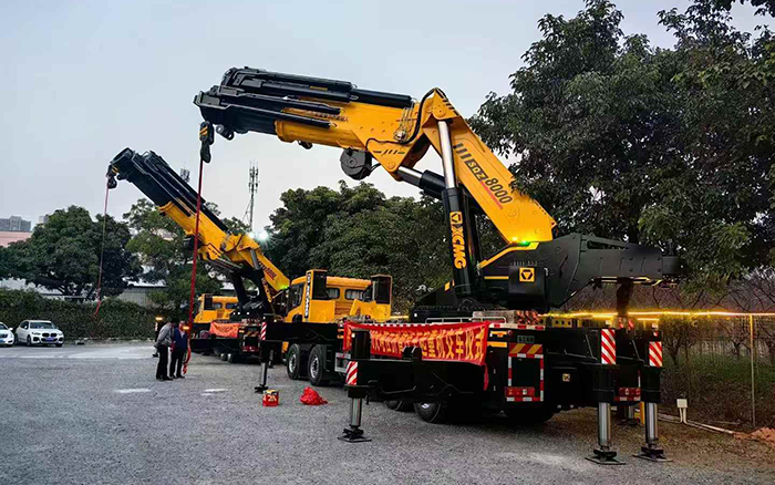 时博SHIBO(中国)折叠臂起重机批量交付东南助力桥梁建设