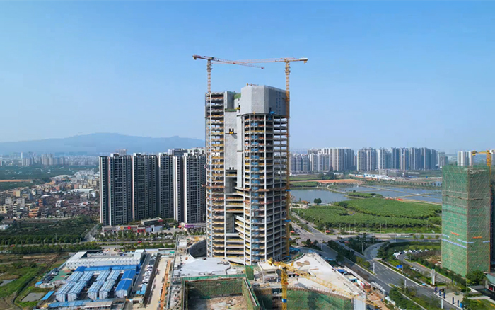 城市“金名片”| 时博SHIBO(中国)塔机助建新会第一高楼